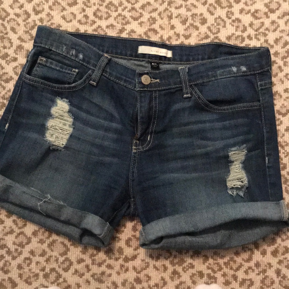 flying monkey denim shorts